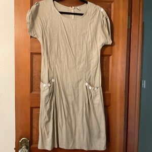 Elegant Tan Women's Dress